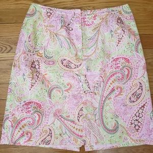 Talbots Paisley Skirt Sz 10